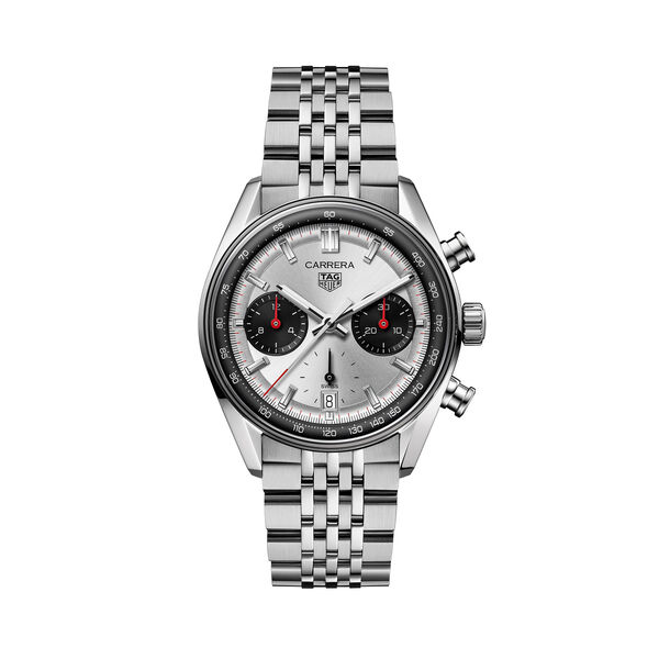 Carrera 39 mm chronographe automatique en acier inoxydable